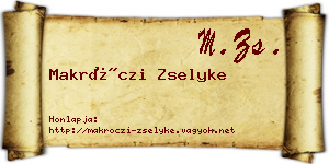 Makróczi Zselyke névjegykártya